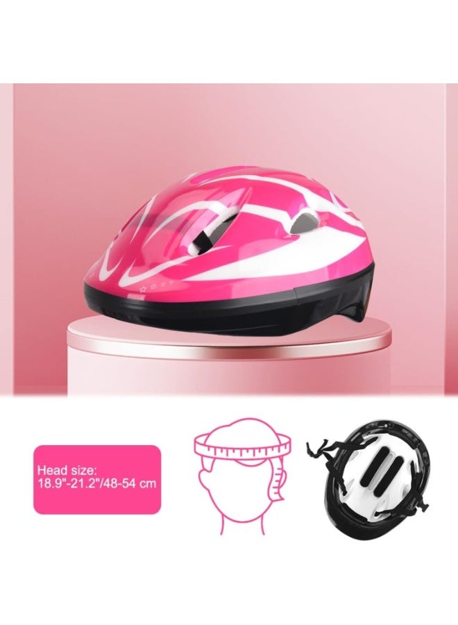 LYNLYN 7PCS Kids Helmet and Pads Set, Adjustable Bike Helmet with Knee, Elbow and Wrist Pads, Breathable Protective Gear for Cycling, Scooter, Skateboarding and Roller Skating (Pink) - Image 4